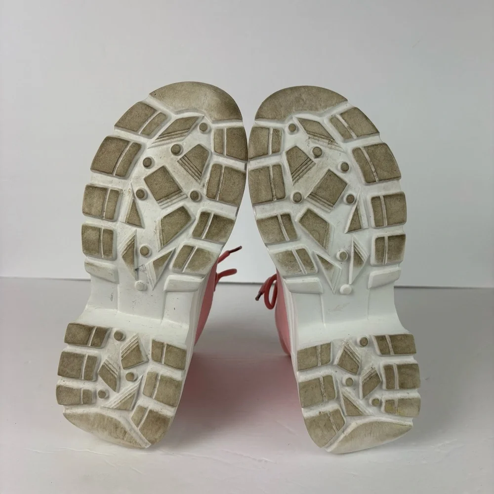 Berness Belle High-Top Lace Up Chunky Platform Sneakers in Pink